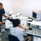 Akademie věd České republiky: laserový scanovací konfokální mikroskop; foto O. Sepp 1998.