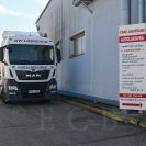 ČSAD JIHOTRANS: firemní tahač GW LOGISTICS v areálu JIHOTRANS; foto Nebe 2022.