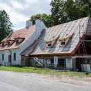 Čtyři Dvory: rekonstrukce barokního domu, v němž se narodil A. Lanna; foto Nebe 2020.