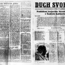 Druhá světová válka: Duch svobody, orgán národního výboru v Českých Budějovicích; JVK.
