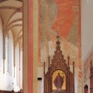Dominikánský konvent: nástěnná malba svatého Kryštofa kolem 1400; foto M. Tůma 1998.