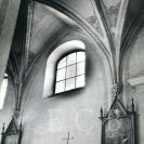 Dominikánský konvent: interiér kostela Obětování Panny Marie, stav v roce 1969, foto P. Špandl; SOkA.