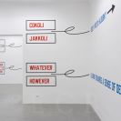 Dům umění: snímek z expozice z roku 2010, Lawrence Weiner; foto Jan Mahr, archiv Domu umění.
