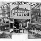 Hostince: Protivínská pivnice a restaurace L. Volbrechta na rohu ulic Na Sadech a Jírovcovy; sbírka J. Dvořáka.