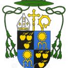 Hlouch Josef: osobní znak spojující symbol patrona katedrály s osobním znamením, které vyjadřuje biskupovo heslo: Skrze Marii k Ježíši; podle Kadlec 1995.