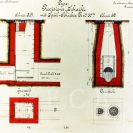 Kanalizace: revizní šachta na stoce 60/90 cm s proplachovacím zařízením z 90. let 19. století; SOkA.
