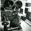 Kina: promítací místnost bio Hvězda, 1937, sbírka J. Dvořáka; SOkA.
