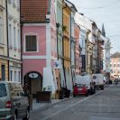 Krajinská třída: průhled na náměstí Přemysla Otakara II.; foto Nebe 2020.