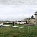 Letectví: letiště Hosín během mistrovství Evropy v bezmotorovém létání žen 1993; archiv B. Trnky.