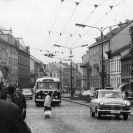Lannova třída: trolejbusová doprava na Lannově třídě v roce 1965; sbírka J. Dvořáka; SOkA.