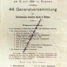 Lékaři: pozvánka na 44. generální sjezd spolku německých lékařů, konaný v Českých Budějovicích 1896; SOkA.