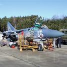 Letecké opravny: údržbové práce na letounu MiG-23; archiv LOZ České Budějovice.