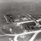 Letectví: letecký snímek na letiště v Plané 1946; archiv LOZ České Budějovice.