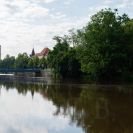 Malše: pohled na ústí řeky; foto Nebe 2020.