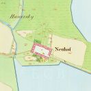 Nový dvůr: na císařském otisku mapy stabilního katastru z 1827; Ústřední archiv zeměměřictví a katastru.