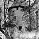 Opevnění města: polygonální bašta, vystavěná pravděpodobně po husitských válkách pro posílení opevnění, stav v roce 1981; archiv Pavel Šafr.