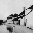 Opevnění města: stav městského opevnění u Slepého ramene Malše v roce 1890; sbírka J. Dvořáka; SOkA.