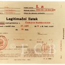 Politické poměry: legitimační lístek ke komunálním volbám 1931; SOkA.