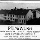 Průmysl: Primavera, továrna na nábytek v Kubatově ulici; podle České Budějovice 1928.