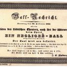 Plesy: tištěná pozvánka na ples,1841; SOkA.