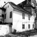 Polygonální bašta: pohled z nábřeží Malše na slepém rameni, 1981; archiv Pavel Šafr.