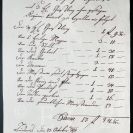Prokyš František Jakub: vyúčtování nákladů na pohřeb zesnulého malíře, 1791; SOkA.