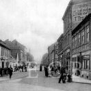 Rudolfovská třída: průhled z ulice Na Sadech, foto z počátku 20. století; SOkA.