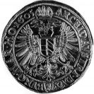 Ražba mincí: tolar Rudolfa II. z 1605, mincmistr K. Mattighofer; ze sbírek Jihočeského muzea v Českých Budějovicích.