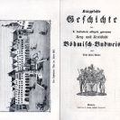 Richter Ernst Franz: titulní strana Richterovy knihy o historii Českých Budějovic z roku 1860; SOA Český Krumlov.