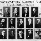 Rok 1918: členové českobudějovického Národního výboru 1918; ze sbírek Jihočeského muzea v Českých Budějovicích.
