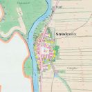 Rožnov: na mapě stabilního katastru z 1827; Ústřední archiv zeměměřictví a katastru.