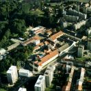 Samson: letecký snímek pivovaru Samson z 2. poloviny 90. let 20. století; archiv Jihočeských pivovarů, a.s.