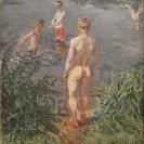 Träger Adolf: Koupající se chlapci, 1910, olej na plátně; AJG.