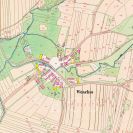Úsilné: České Budějovice na císařském otisku stabilního katastru z 1827; Ústřední archiv zeměměřictví a katastru.