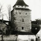 Věže: hradební věž Železná panna nazývaná též Špilhajbl, 1890, sbírka J. Dvořáka; SOkA.