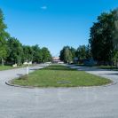 Výstaviště České Budějovice: průhled promenádou směrem k pavilonu Z; foto Nebe 2020.