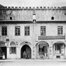 Wortnerův dům: stav před úpravou v roce 1911; podle Album starých Budějovic 1924.