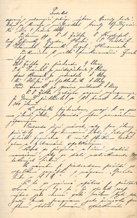 Beseda lidu: protokol o první schůzi výboru a volbě A. Zátky předsedou, 1885; SOkA.
