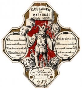 Deutsche Liedertafel: stylizovaná pozvánka; ze sbírek Jihočeského muzea v Českých Budějovicích.