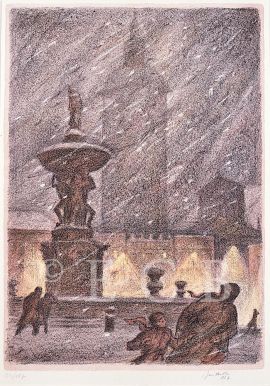 Halla Jan: Zima v Českých Budějovicích, 1957; AJG.