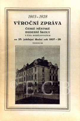 Hudební škola: výroční zpráva České městské hudební školy; SOkA.