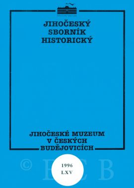 Jihočeský sborník historický: obálka sborníku; JVK.