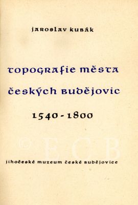 Kubák Jaroslav: titulní strana díla; JVK.