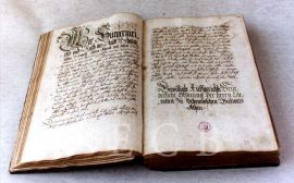 Literátské bratrstvo: řád bratrstva, 1610; SOkA.