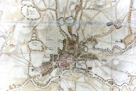 Mapy a plány: město a okolí na mapě kolem 1763; SOkA.