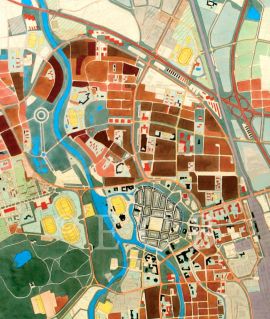 Územní plány: směrný územní plán podle Leopolda Petříka zpracovaný ve Stavoprojektu 1969; foto J. Sýbek.