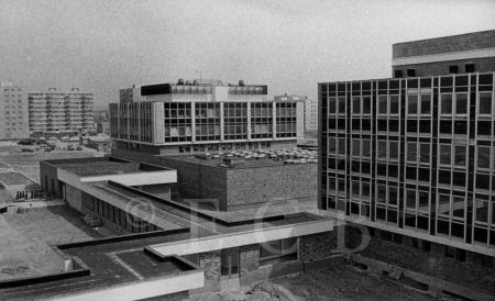 Akademie věd České republiky: pohled na vědecké ústavy areálu u Branišovské ulice; archiv AV ČR.