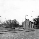 Náměstí: Wilsonovo náměstí v roce 1970 po výstavbě Krumlovského mostu přes Malši, zaniklo 1974; sbírka J. Dvořáka; SOkA. 