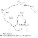 Obchodní a živnostenská komora: mapa obvodu komory 1890; nákres V. Vondry.