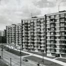 Sídliště: bytová výstavba na Lidické třídě postavená podle návrhu B. Böhma; sbírka J. Dvořáka; SOkA. 